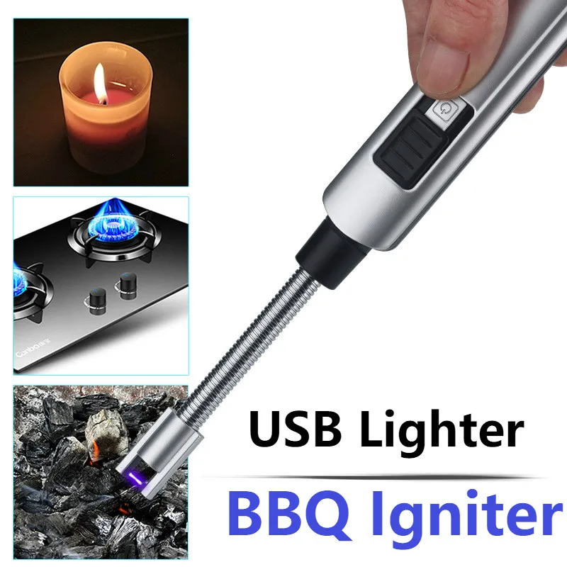 USB ветрозащитные электронные зажигалки для курения сигарет на открытом воздухе