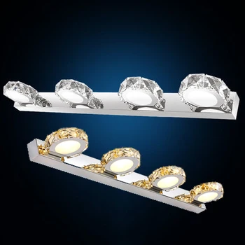 

2016 Modern 62CM 12W crystal wall lamp 4 heads. Deco bathroom LED mirror light crystal wall sconce Lampara de pared banheiro