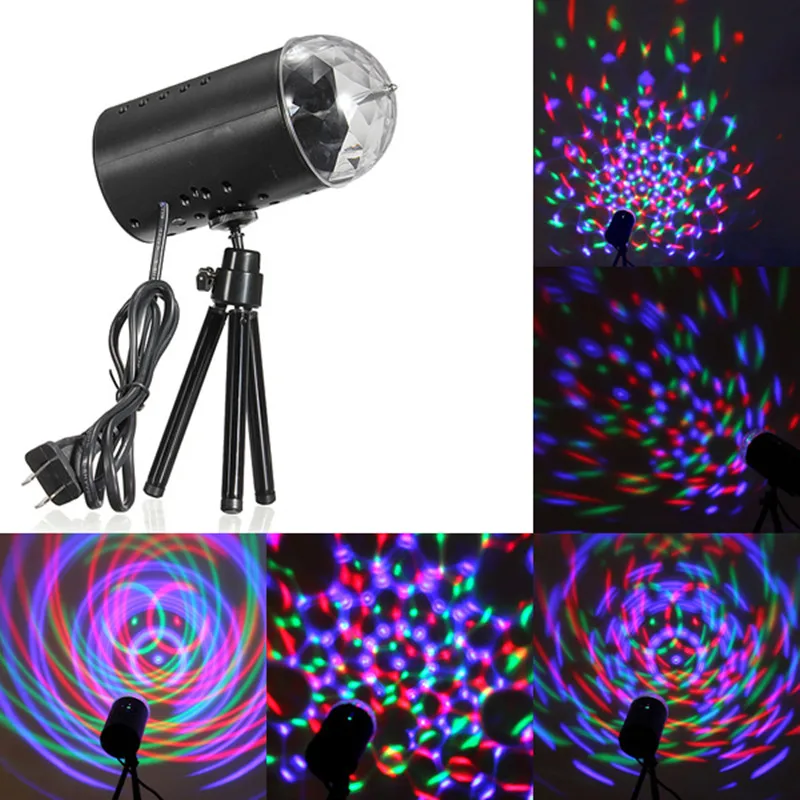 Goedkoop EU US Plug Bediening Digitale LED RGB Crystal Magic Ball Effect Licht voor Stage Party Disco DJ Bar Verlichting gratis schip