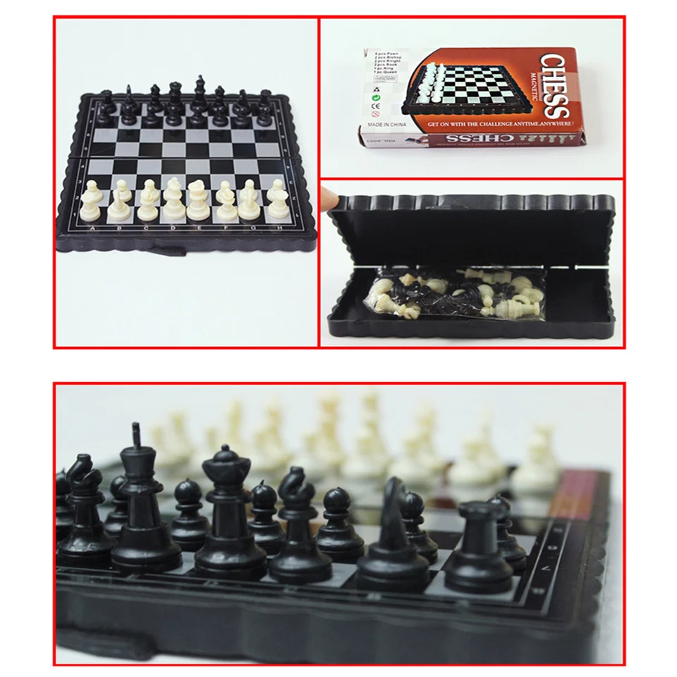 BSTFAMLY пластиковый мини Шахматный набор портативная игра в международные шахматы 13*13 см Складная шахматная доска шахматная игра подарок для