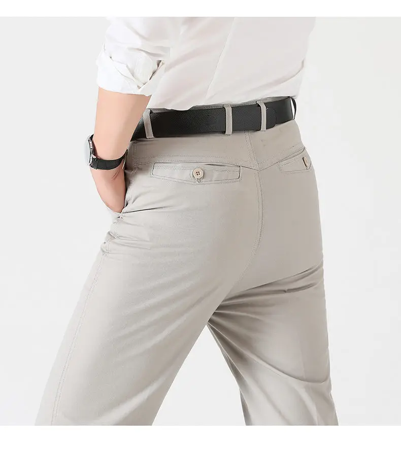 MuLS Casual Pants Men Cotton Straight Cargo Man Pant Spring Summer Autumn Formal Male Work Trousers MidWaist Full Length Size 40 10