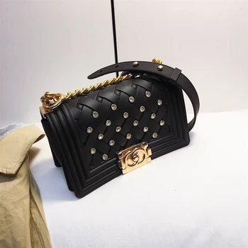 

European Fashion Female Square Bag Quality PU Leather Women's Designer Handbag Rivet Lock Chain Shoulder Messenger bags qq147