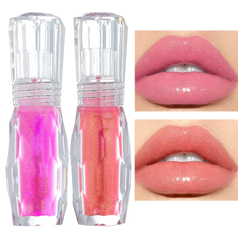 Glossy Lips Clear Lip Gloss Plumper Glitter Liquid Lipstick Shimmer 