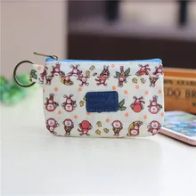 Хлопок мультфильм печать водонепроницаемый женские портмоне органайзер для детей ключ бумажника деньги сумка bolsa carteira feminina для девочек