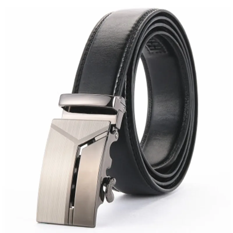 

2018 fashion new boutique men's automatic buckle leather belt / Men's business metal buckle belt