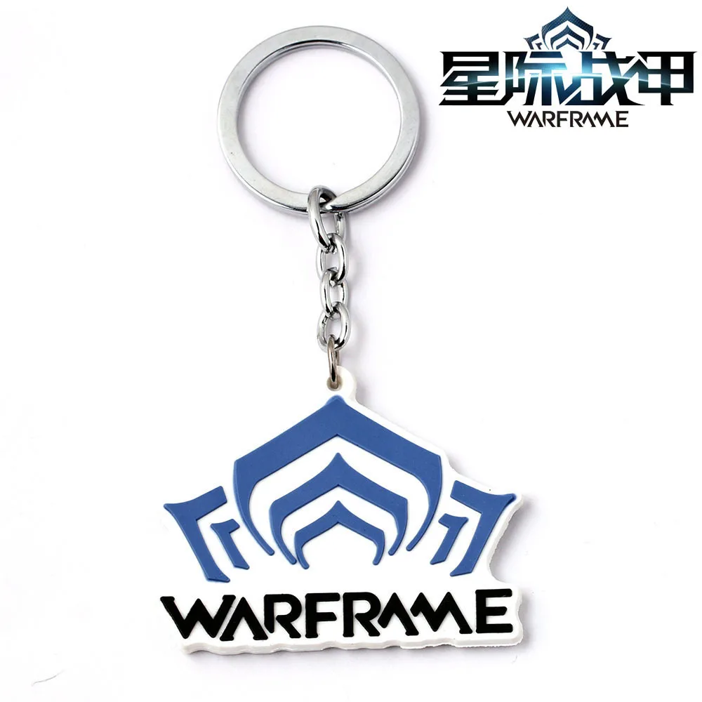 SamYeung Новинка Bijoux Warframe брелки для ключей для мужчин и женщин белые стельки синие, силикагель брелок крепление Porte Clef ручной работы подарок