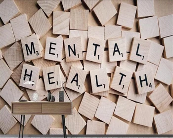 

beibehang wallpaper 3d Personality Europe and America wood grain wooden board letters 3d mural wallpaper background wallpaper