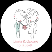 100 шт пользовательские свадебные наклейки бумажный изолирующий слой наклейки на тему пекарни Свадебные украшения Рождественские подарки для предродовой вечеринки