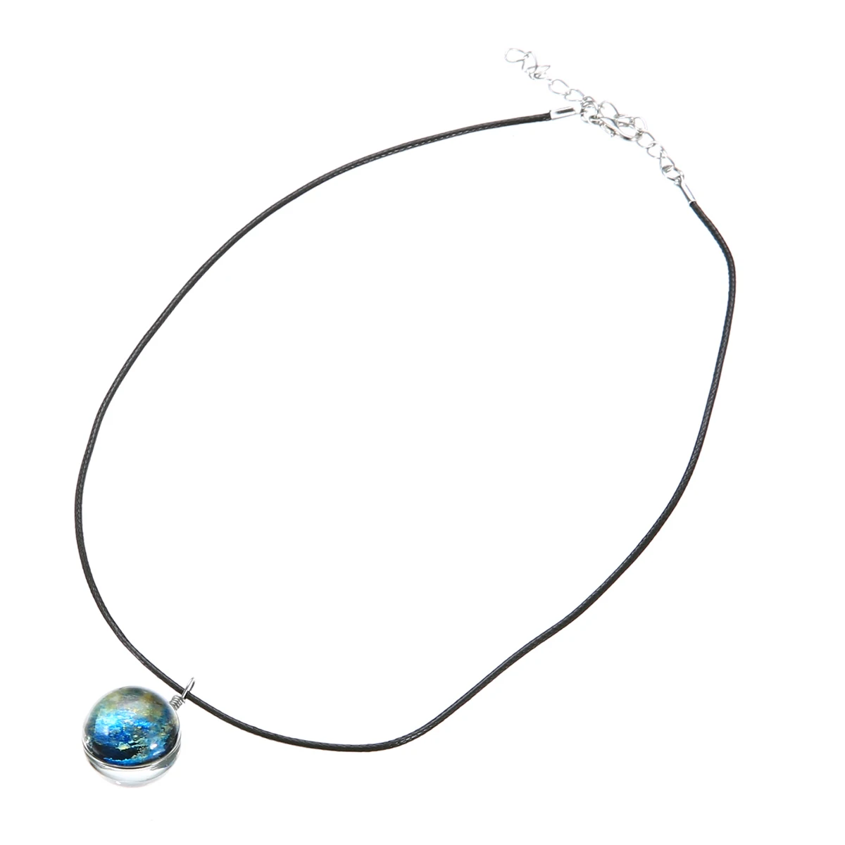 10Style Unisex Dreamy Glass Ball Necklace Shellhard Nebula Space Star Universe Galaxy Pattern Pendant Necklace Femme Jewelry