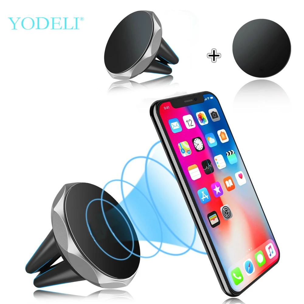 

YODELI Car Phone Holder Magnetic Air Vent Mount Mobile Smartphone Stand Magnet Support Cell in Car GPS For iPhone XS Max Samsung