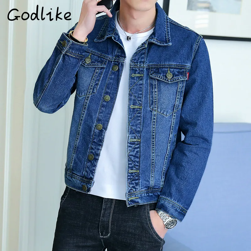 

GODLIKE 2019 spring/summer new fashion casual slim short jacket men's denim jacket men's denim jacket men's denim jacket M-5XL