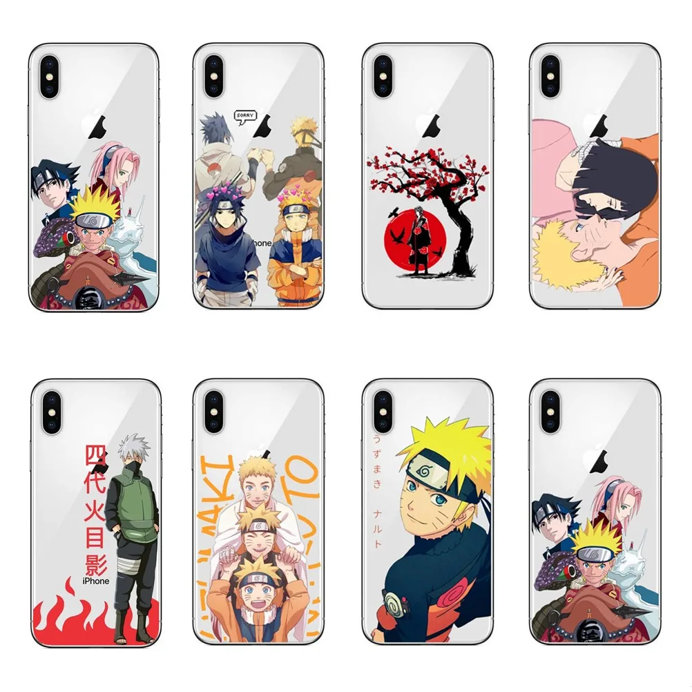 Cartoon Animated Naruto Soft Silicone transparent Phone Case Cover For Apple iPhone X 10 5 5S SE 6 6SPlus 7 7Plus 8 8Plus 5C