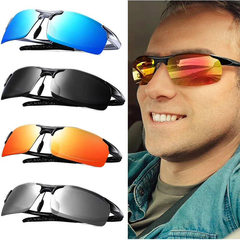 

Motelan Men's Driving Polarized Sunglasses Fashion UV Protection Ultra Lightweight Al Mg Golf Fishing Male Sunglasses with Box