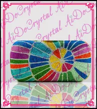 Aidocrystal colorful fancy patternTop branded handbag purses for elegant lady