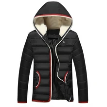 Winter Jacket Men 2017 Brand Parkas Thicken Hooded Coat Cotton-Padded Warm Outerwear Windproof Overcoat Male Clothing Large Size
