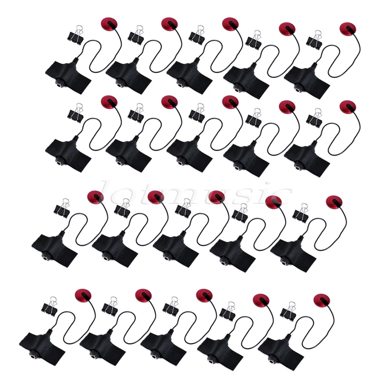 20 шт. Piezo Transduce контактный микрофон 1/4 &quotjack с 10&quot шнуром/кабелем для гитары