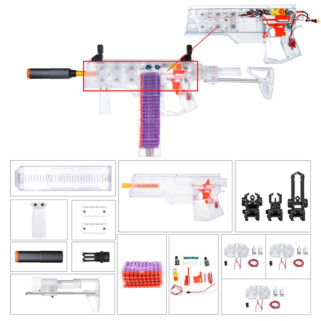 

New Worker Dominator Six Flywheel Full Auto Kit Plastic Flywheel Version