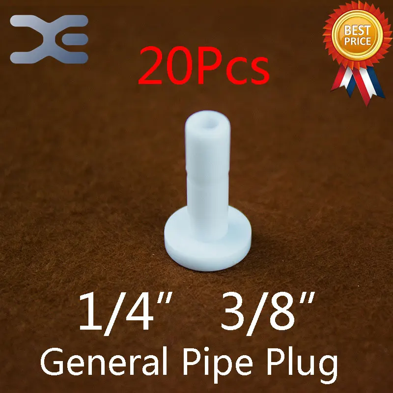 

20Pcs PE General Pipe Plug Apply To 1/4" 3/8" Straight Interface Water Filter Parts