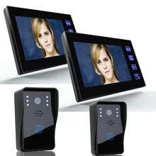 Freeship de dhl puerta de intercomunicación Timbre de La Cámara de Seguridad 7 “Color Video de La Puerta Teléfono Intercom2 Cámara 2 Monitor de Vídeo Timbre de la Puerta