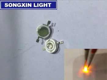 

Free shipping!100pcs/lot 3W Yellow LED chip Lamp beads Pure Yellow 590-592nm 2.2-2.4 V 50-55LM 45mil