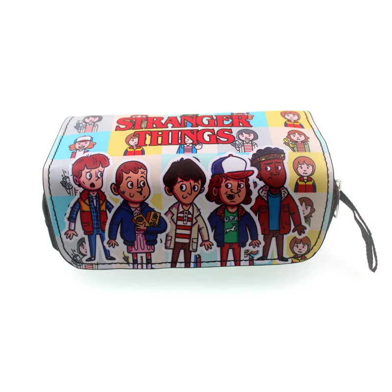 

Anime Stranger Things Cartoon Cosmetic Cases Hotel Transylvania Makeup Bag The Loud House Double-Zipper Pen Bag for Cool Gift