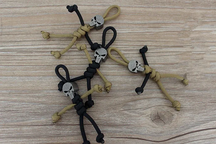DIY Knife Beads Titanium Alloy Punisher Handmade Umbrella Pendant Skeleton Man EDC Key Pendant DIY Knife Beads Titanium Alloy Punisher Handmade Umbrella Pendant Skeleton Man EDC Key Pendant
