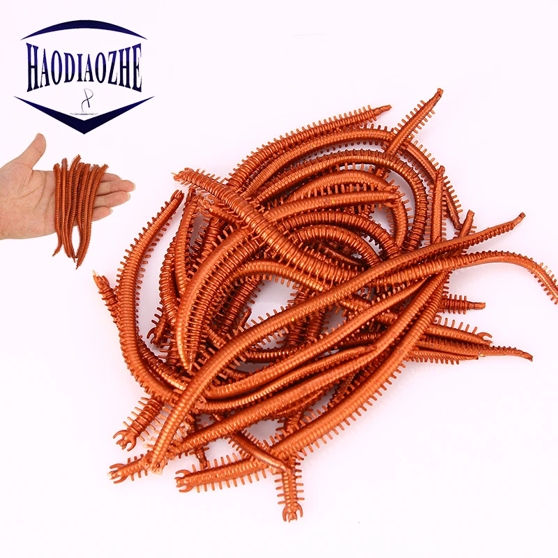 

10pcs/lot Sea Worms Fishing Lure 13.5cm 1.9g Floating Artificial Earthworm Soft Lifelike Fishy Smell Grub Fishing Takcle Wobbler