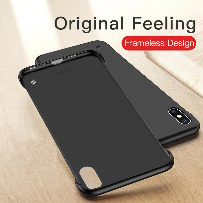 

Frameless Phone Case For Apple iPhone XR 7 Xs Max Slim Candy Color Matte Back Cover For Coque iPhone X 8 6s 6 s Plus Hard Cases