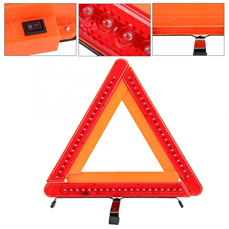 

Car LED Triangular Reflection Warning Light Emergency Safety Sign Automotive Supplies