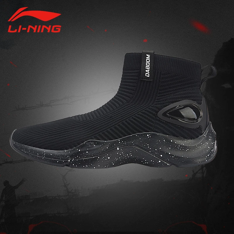 

Li-Ning Men DABOOM Leisure Walking Shoes Mono Yarn Breathable Cushion High-Cut LiNing Sport Shoes Sneakers AGLN121 SOND18