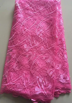 

2018 Embroidery French net Fabric High Quality African French Lace Materials Nigerian Quality Tulle Mesh Lace Wedding ELL3083