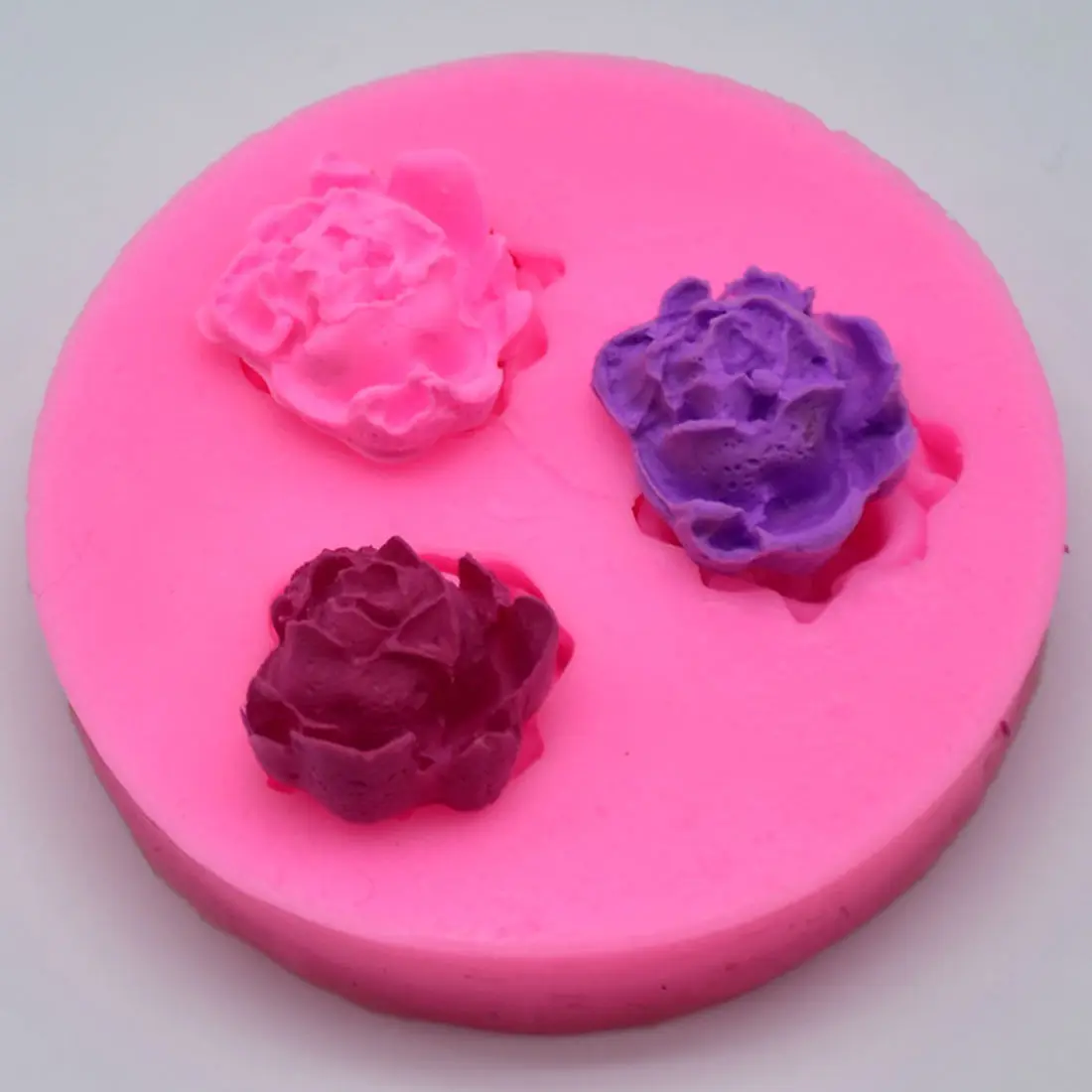 

3D baking fondant Rose silicone mold flowers chocolate wedding cake decorating tools used to easily create poured sugar