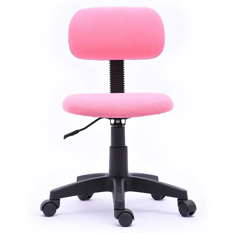 Миниатюрное офисное домашнее кресло для учебы, подъемное вращающееся кресло с спинкой, компьютерное кресло для персонала - Цвет: pink