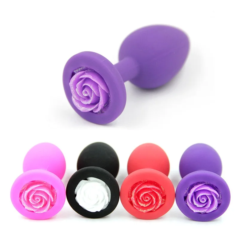 Srilicone Anal Plug Prostate Massager Dildo Rose Butt Stimulator Sex Toys Women Men Erotic Adult Product |