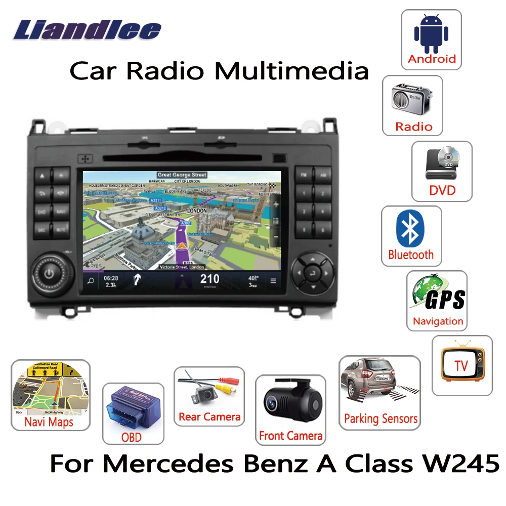 Best Liandlee For Mercedes Benz Sprinter W906 2006~2012 Android Radio CD DVD Player GPS Navi Navigation Maps Camera OBD2 TV Screen 9