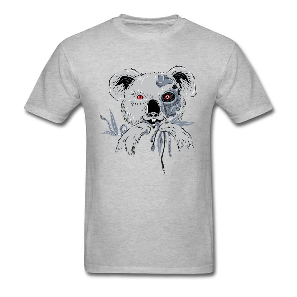 Koala Bear Terminator O Neck T-shirts Labor Day T Shirt Short Sleeve Newest 100% Cotton Slim Fit Tshirts Summer Men Koala Bear Terminator grey