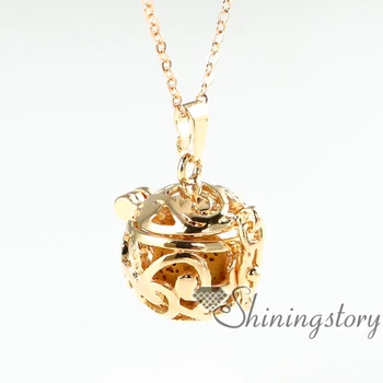 

vine openwork essential oil necklace wholesale essential oil jewelry diffuser necklaces