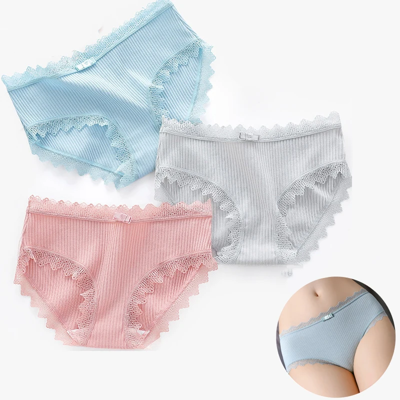 

WLSD Sexy Lace Panties Women Cotton Underwear Lovely Seamless Solid Girls Briefs Bow Breathable Female Lingerie Fashion 1 Peces