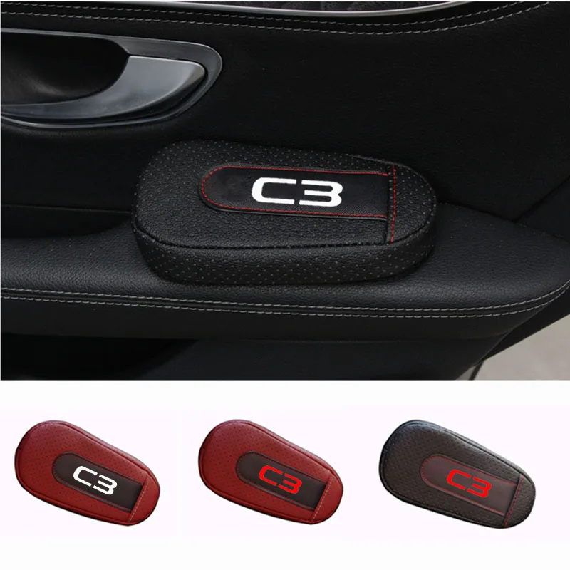 

High Quality Leather Leg Cushion Knee Pad Car Door arm pad Interior Car Accessories For Citroen C3
