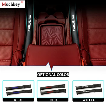 

2pcs Car Accessory PU Leather Car Seat Gap Padding Seam Plug Car Decoration Aperture Leak Proof Pad For Alfa Romeo 4C Giulia