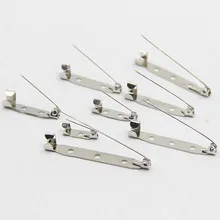 50pcs 15/20/25/30/35/40mm Brooch Clip Base Accessories For DIY Jewelry Making Brooch Back Settings Safety Pins Clip Supplier