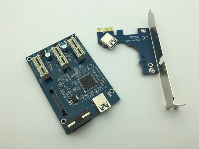 Hot PCI Express Riser Card PCI-E 1x A 16x1 A 4 PCIE USB 3.0 Slot Moltiplicatore