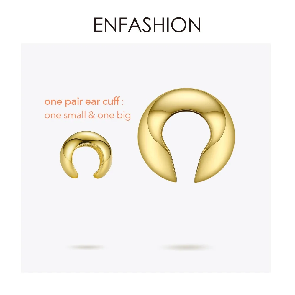 ENFASHION/женские серьги-клипсы в стиле панк, с шариками, золотого цвета, в стиле рок, Горох, без пирсинга, женские серьги EC191038