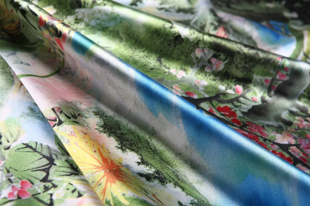 170x75 см шелковая ткань тутового шелкопряда натуральный чистый charmuse шелковая ткань для печати для платья постельных принадлежностей