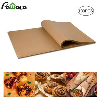 

100Pcs/lot Baking Paper Oil Paper Non-stick Steamer Pot Pad Parchment Cake Pan Liners Sheets Oven Grill Mat Baking Paper Sheets