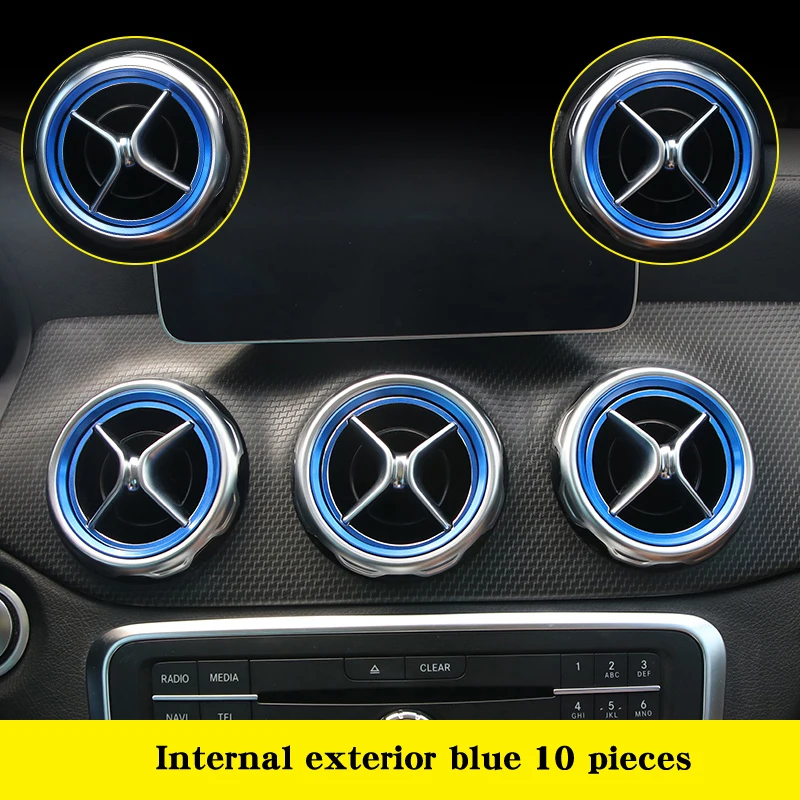 Для Mercedes CLA 45 AMG/CLA 250/220/GLA 250 модифицированный интерьер кондиционер воздуха выход яркая полоса Аксессуары для автомобильных наклеек