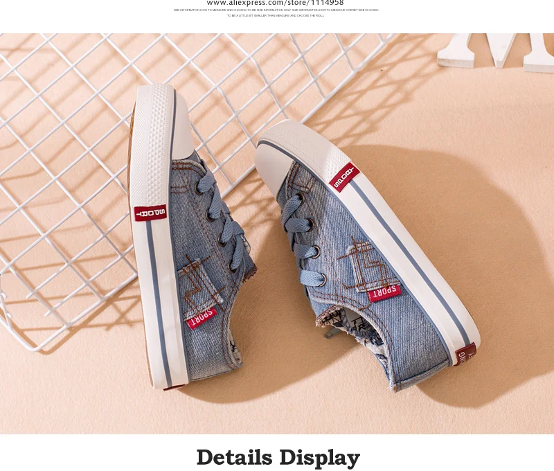 Denim Jeans Boys Sneakers Kids Shoes Girls New 2018 Brand Autumn Fashion Zip Canvas Breathable Casual Rubber Sole Children Shoes 1701 (7)