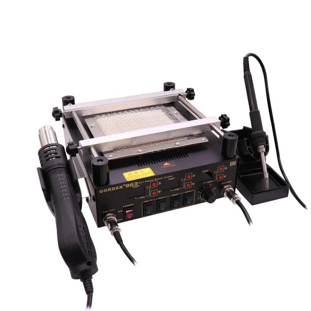 Gordak 863 3 in 1 Digita Hot Air Heat Gun BGA Rework Solder Station Electric Soldering iron IR Infrared Preheating Station цена Gordak 863 3 in 1 Digita Hot Air Heat Gun BGA Rework Solder Station Electric Soldering iron IR Infrared Preheating Station цены онлайн