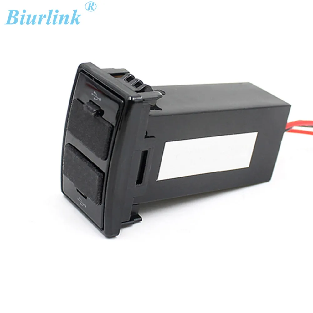 

Biurlink Car USB Socket with Dual USB Ports Charging Socket Button for Mazda Car