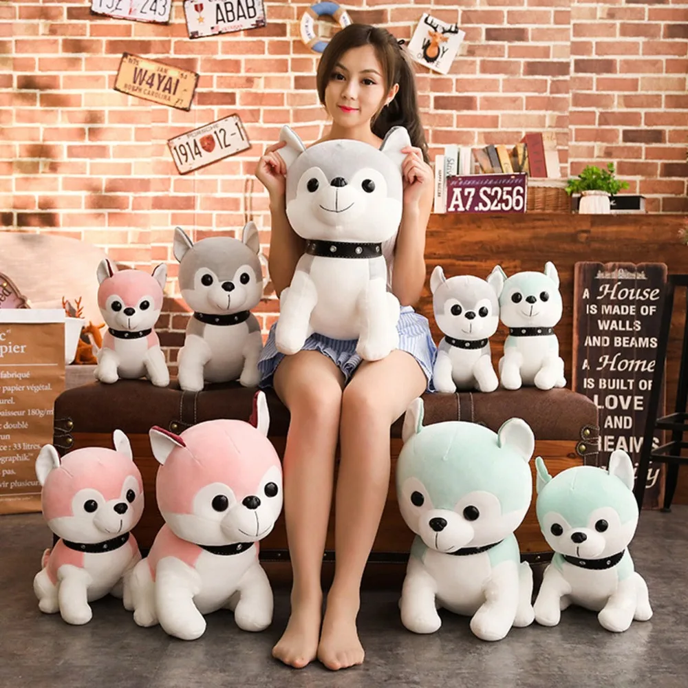 

Babiqu 1pc 30/40cm Cute Husky Plush Toy Stuffed Soft Animal Doll Lovely Cartoon Dog Plush Doll for Childre Kawaii Soft Kids Gift